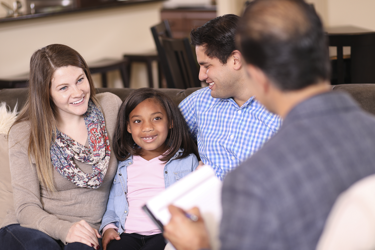 child with foster family